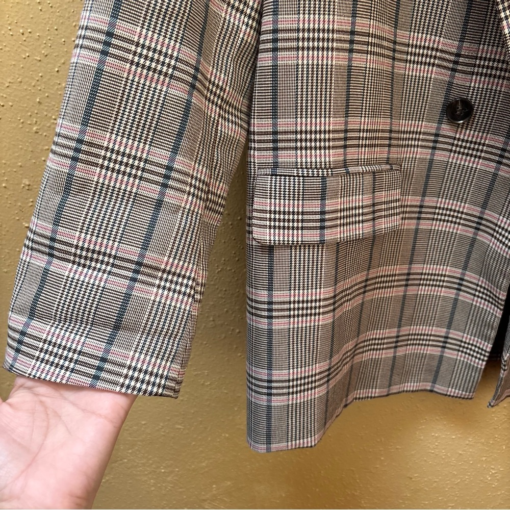 Women's Plaid Blazer Jacket - Picture 4 of 6